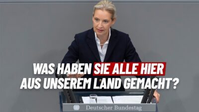 Mehr über den Artikel erfahren „Was haben Sie alle aus unserem Land gemacht?“ – Alice Weidel – Bundestag