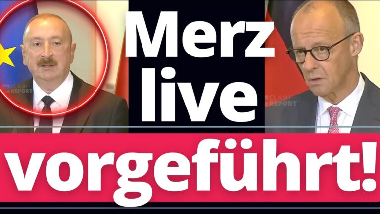 Mehr über den Artikel erfahren Ach du heiliger diplomatischer Zwischenfall! Merz in der ganzen Welt von Aliyev blamiert!