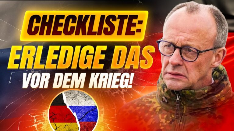 Mehr über den Artikel erfahren CHECKLISTE: 5 DINGE, die du VOR dem Krieg erledigen musst! (2026)