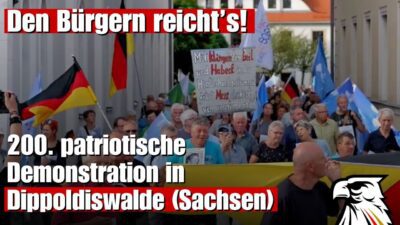 Mehr über den Artikel erfahren Den Bürgern reicht’s! — 200. patriotische Demonstration in Dippoldiswalde (Sachsen)