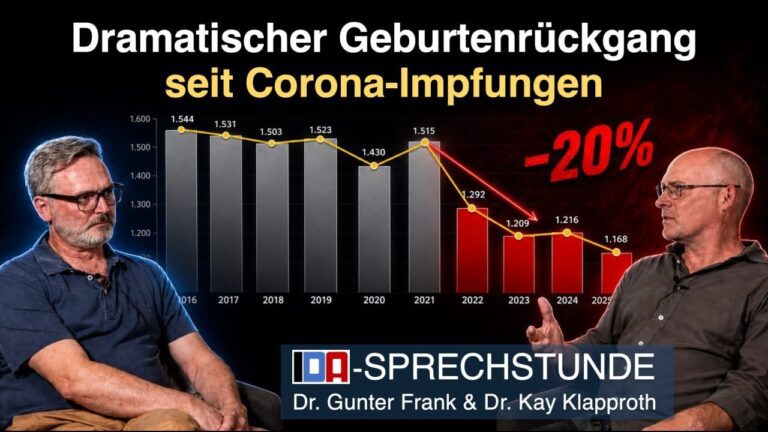 Mehr über den Artikel erfahren Dramatischer Geburtenrückgang seit Corona-Impfungen: IDA-Sprechstunde – Gunter Frank & Kay Klapproth