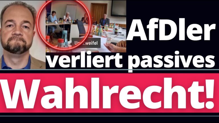 Mehr über den Artikel erfahren EIL: Nächster AfD-Kandidat von WAHL ausgeschlossen! Eskalation im Wahlausschuss!