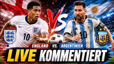 Mehr über den Artikel erfahren ENGLAND vs. ARGENTINIEN – LIVE KOMMENTIERT