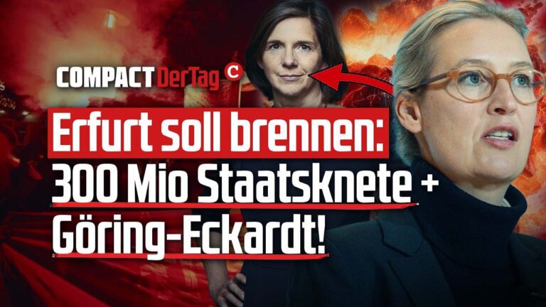 Mehr über den Artikel erfahren Erfurt soll brennen: 300 Mio Staatsknete + Göring-Eckardt!💥