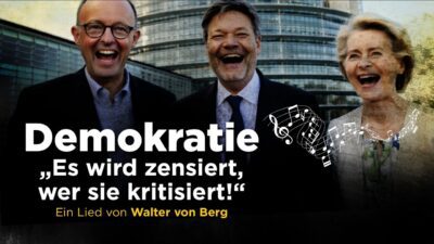 Mehr über den Artikel erfahren „Es wird zensiert, wer sie kritisiert!“ 🎹 Lied: Demokratie in Gefahr