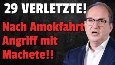 Mehr über den Artikel erfahren 💥29 VERLETZTE: Täter hat nach Amokfahrt mit MACHETE angegriffen