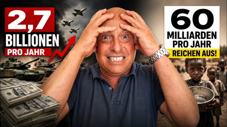 Mehr über den Artikel erfahren 😳❌ WAHNSINN: 2,7 Billionen für Kriegsindustrie! Es braucht nur 2% davon, um…