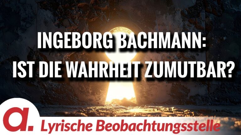 Mehr über den Artikel erfahren Ingeborg Bachmann – Ist die Wahrheit zumutbar? | Von Paul Clemente. | Apolut