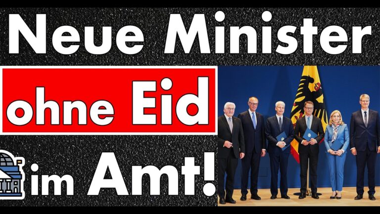 Mehr über den Artikel erfahren Neue Minister im Amt aber nicht vereidigt! Erst im September? Sie ignorieren das Grundgesetz!