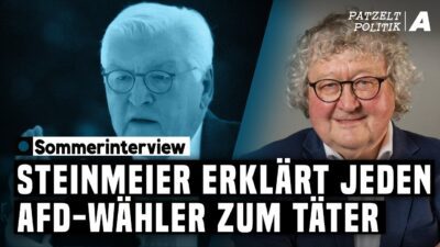 Mehr über den Artikel erfahren Steinmeier beleidigt jeden AfD-Wähler – Patzelt Politik