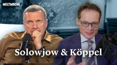 Mehr über den Artikel erfahren «Was du über Musk und Karp sagst, ist Bullshit»: Roger Köppel im Gespräch mit Wladimir Solowjow
