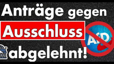 Mehr über den Artikel erfahren AfD darf jeden von der Wahl ausschließen! Anträge auf Überprüfung erst nach der Wahl!