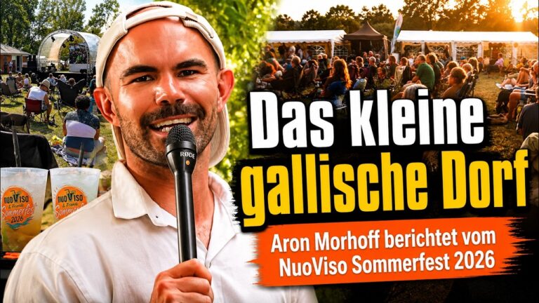 Mehr über den Artikel erfahren Aron Morhoff auf dem NuoViso Sommerfest 2026: Zwischen Woodstock, Politik und Community