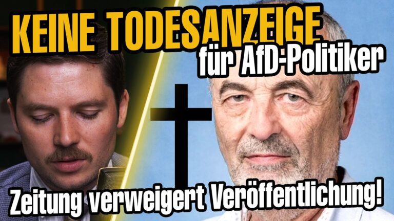 Mehr über den Artikel erfahren Augsburger Allgmeine: entwürdigt Tod von AfD-Politiker – kein Nachruf, dafür aber Schmutzartikel!