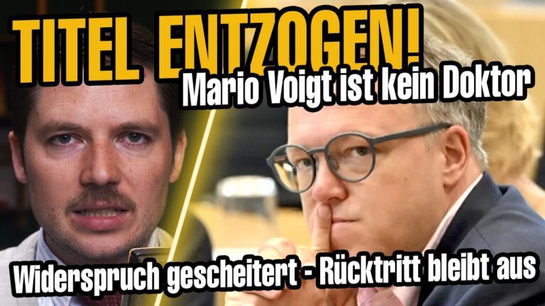 Mehr über den Artikel erfahren Bleibt trotz Plagiatsbetrug im Amt: „Pattex“-Mario Voigt ist jetzt „Dr. No“