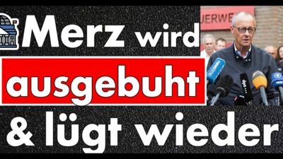 Mehr über den Artikel erfahren Der dümmste Lügner aus dem Kanzleramt landet per Hubschrauber und wird ausgebuht!