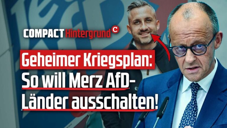 Mehr über den Artikel erfahren Geheimer Kriegsplan: So will Merz AfD-Länder ausschalten!