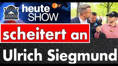 Mehr über den Artikel erfahren Heute Show zerschellt an Ulrich Siegmund in Sachsen-Anhalt! Jede Frage eine Blamage für das ZDF!