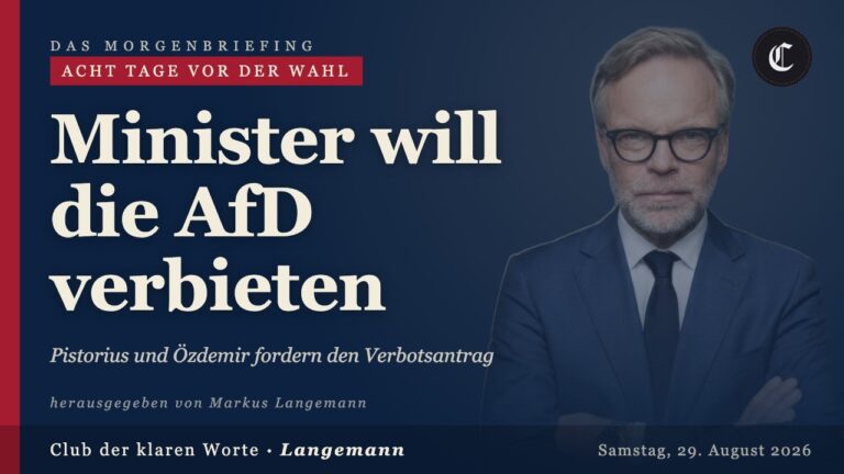 Mehr über den Artikel erfahren Pistorius verlangt Verbot der Ost-AfD. 8 Tage vor der Wahl· mehr im Morgenbriefing