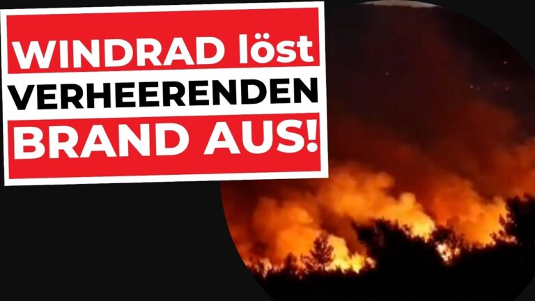 Mehr über den Artikel erfahren WALDBRAND durch WINDRAD ausgelöst! ZDF zeigt was nicht sein darf | Waldbrände Griechenland