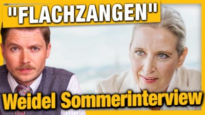 Mehr über den Artikel erfahren Weidel im Sommerinterview „Flachzangen“, Feroz Khan in Essen eskaliert & Syrer mit 32 Kindern