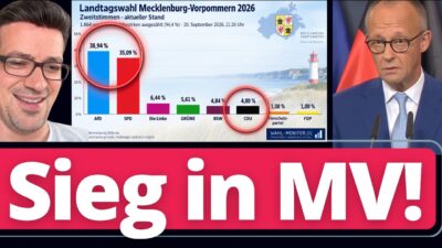 Mehr über den Artikel erfahren 4,8% ACHTUNG: CDU FLIEGT RAUS! Merz dreht durch!