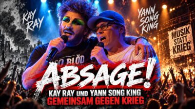 Mehr über den Artikel erfahren „Absage“  – Kay Ray & Yann Song King gemeinsam gegen Krieg