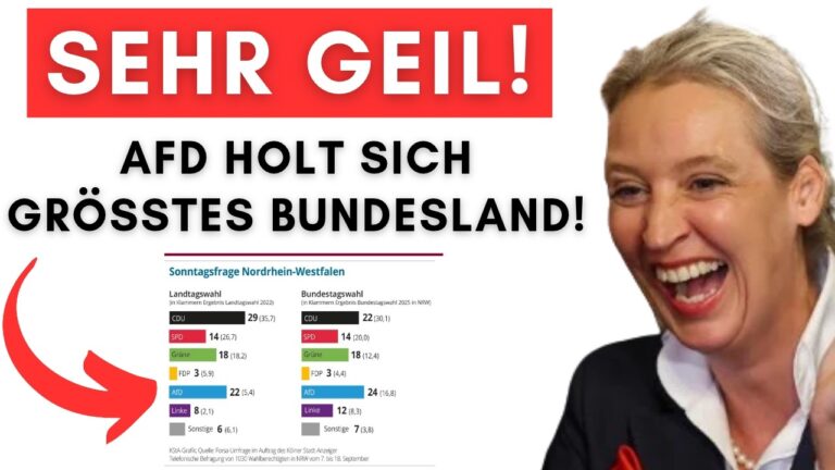 Mehr über den Artikel erfahren AfD in NRW erstmals auf Platz 1 + Baerbock heult rum + Merz droht SPD mit der Hölle!