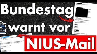Mehr über den Artikel erfahren Bundestag warnt: Phishing-Mail von Nius-Adresse trifft 560 Abgeordnete – auch mich!