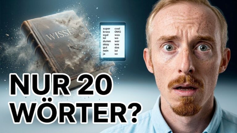 Mehr über den Artikel erfahren Der 20-Wörter-Wortschatz: Die gefährliche Verblödung unserer Gesellschaft