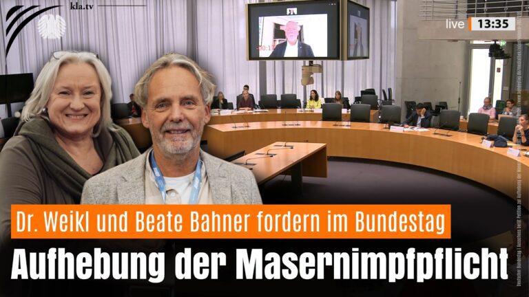 Mehr über den Artikel erfahren Dr. Weikl und Beate Bahner im Bundestag: Aufhebung der Masernimpfpflicht!