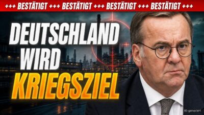 Mehr über den Artikel erfahren EILT: DEUTSCHLAND WIRD ZUM KRIEGSZIEL! PISTORIUS besiegelt JETZT unser Schicksal!