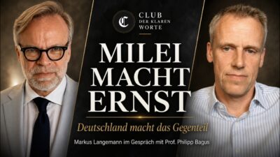 Mehr über den Artikel erfahren Es ist kein Geld da! Mileis Radikalkur – und was Deutschland daraus lernen kann mit Philipp Bagus