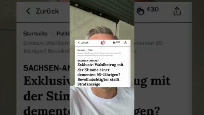 Mehr über den Artikel erfahren 𝗔𝗰𝗵𝘁𝘂𝗻𝗴, 𝗩𝗲𝗿𝗱𝗮𝗰𝗵𝘁 𝗮𝘂𝗳 𝗪𝗮𝗵𝗹𝗳𝗮̈𝗹𝘀𝗰𝗵𝘂𝗻𝗴!🚨𝗨𝗹𝗿𝗶𝗰𝗵 𝗦𝗶𝗲𝗴𝗺𝘂𝗻𝗱 𝘄𝗮𝗿𝗻𝘁 𝗯𝗲𝗿𝗲𝗶𝘁𝘀