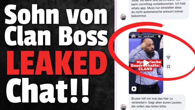 Mehr über den Artikel erfahren 💥Sohn con CLAN BOSS leaked CHAT mit Linken Politiker!!