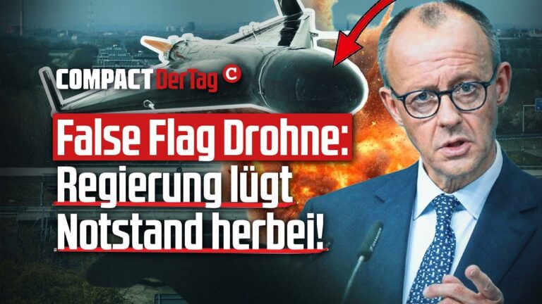 Mehr über den Artikel erfahren False Flag Drohne: Regierung lügt Notstand herbei!💥
