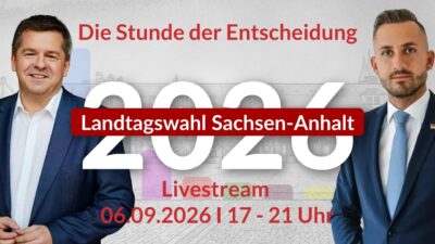 Mehr über den Artikel erfahren Livestream zur Landtagswahl in Sachsen-Anhalt am 6.9.2026 ab 17.00 Uhr auf apolut.net
