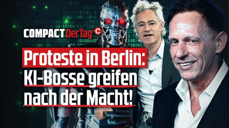 Mehr über den Artikel erfahren Protest in Berlin! KI-Bosse greifen nach der Macht