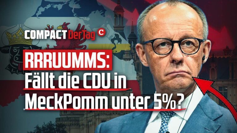 Mehr über den Artikel erfahren RRRUUMMS: Fällt die CDU in MeckPomm unter 5%?💥
