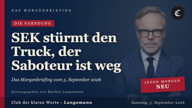 Mehr über den Artikel erfahren Strom-Saboteur gesucht, Sprengstoff in seiner Wohnung · mehr in diesem Morgenbriefing vom 05.09.2026
