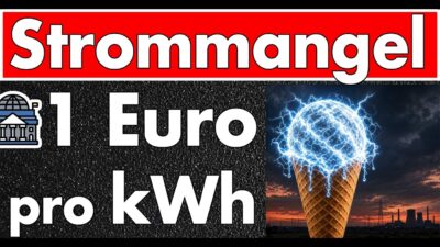 Mehr über den Artikel erfahren Strommangel heute Abend: 1 Euro pro Kilowattstunde – die Kugel Eis ist endlich da!