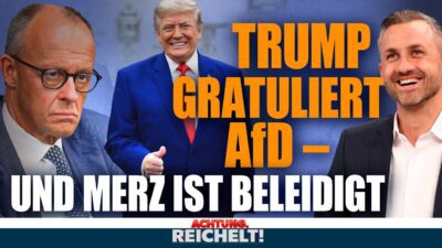 Mehr über den Artikel erfahren Trump gratuliert der AfD zum Sieg – und Merz ist beleidigt!