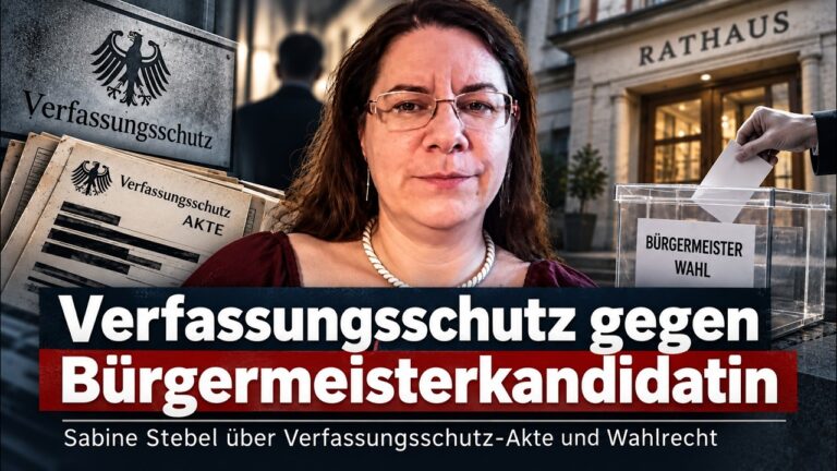 Mehr über den Artikel erfahren Von Bürgermeisterwahl ausgeschlossen? Dr. Sabine Stebel über Verfassungsschutz-Akte und Wahlrecht