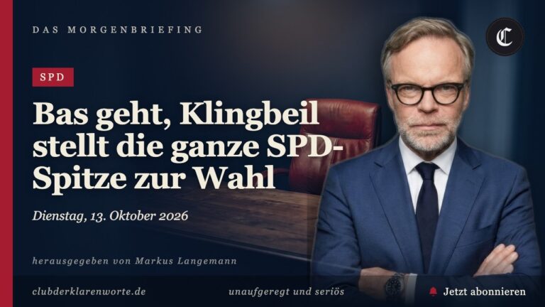 Mehr über den Artikel erfahren Bas geht, die ganze SPD-Spitze steht zur Wahl · mehr in diesem Morgenbriefing