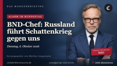 Mehr über den Artikel erfahren CDU macht den Weg frei für AfD-Landtagspräsidenten · mehr in diesem Morgenbriefing