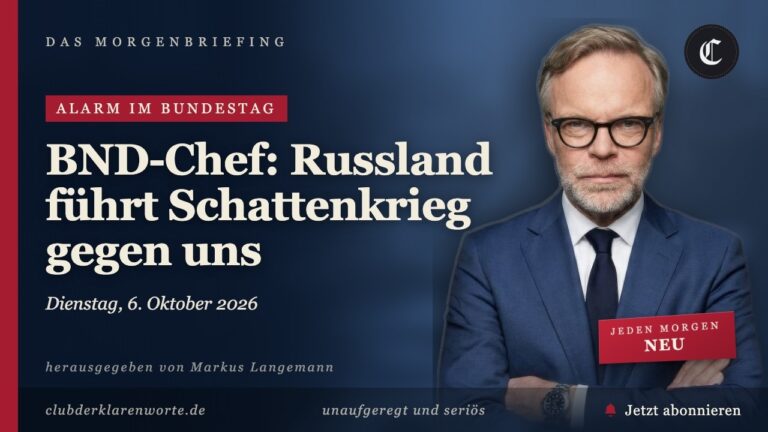 Mehr über den Artikel erfahren CDU macht den Weg frei für AfD-Landtagspräsidenten · mehr in diesem Morgenbriefing vom 06.10.2026