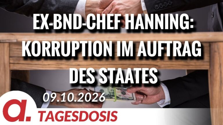 Mehr über den Artikel erfahren Ex-BND-Chef Hanning: Korruption im Auftrag des Staates | Von Thomas Röper | Apolut
