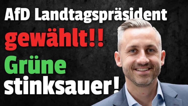 Mehr über den Artikel erfahren 💥AfD Landtagspräsident gewählt SITZUNG zwei STUNDEN unterbrochen!!