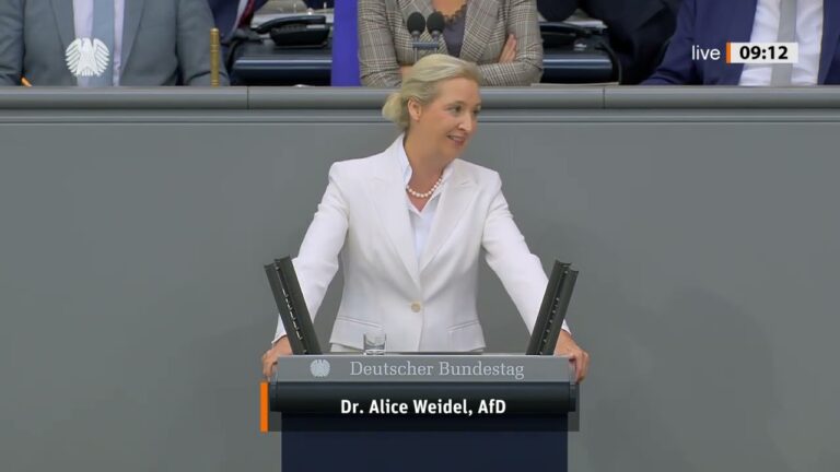 Mehr über den Artikel erfahren 🚨 SKANDAL IM BUNDESTAG? Alice Weidel GREIFT Kanzler Merz frontal an! 🔥