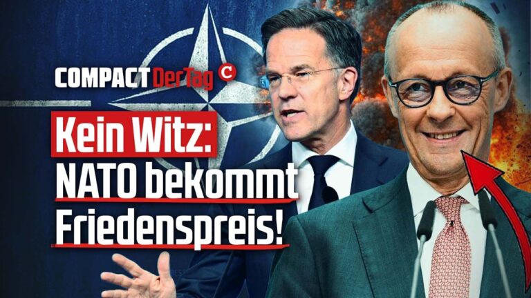 Mehr über den Artikel erfahren Kein Witz: NATO bekommt Friedenspreis!💥
